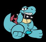 anthro collar feral genitals inviting male nude oversized_collar penis simple_background sitting solo spiked_collar spikes transparent_background trout_(artist) nintendo pokemon generation_2_pokemon pokemon_(species) reptile scalie totodile alpha_channel