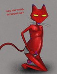 anthro ball_slip balls body_hair briefs clothing dialogue genitals hairy_balls happy_trail male mostly_nude pubes saggy_balls solo talking_to_viewer underwear illegaleel cartoon_network courage_the_cowardly_dog katz_(courage_the_cowardly_dog) felid mammal hi_res