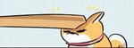 baseball_bat bat_(object) black_nose bonk_(meme) butterscotch_(peargor) canid canine canis collar curled_tail digital_media_(artwork) domestic_dog dot_eyes female fur go_to_horny_jail horny_bat mammal meme multicolored_body multicolored_fur peargor shiba_inu simple_background solo spitz tail two_tone_body two_tone_fur white_background white_body white_fur yellow_body yellow_fur