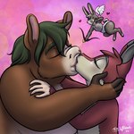 anthro duo eyes_closed kiss_on_lips kissing larger_male making_out male male/male nude overweight overweight_male size_difference smaller_male tekandprieda_(artist) the_rune_tapper bronco_(tekandprieda) oliver_(tekandprieda) tek_(tekandprieda) equid equine horse lagomorph leporid mammal murid murine rabbit rat rodent 1:1 2023 digital_media_(artwork) hi_res signature