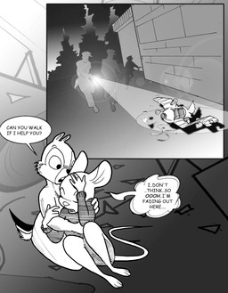 anthro barefoot bottomless bottomless_female brick brick_wall clothed clothing dialogue duo fainting feet female fire_extinguisher flashlight forest male plant rangerplane scut_tail shattered_glass short_tail solo tail tree wall_(structure) chris_fischer chip_'n_dale_rescue_rangers disney chip_(disney) gadget_hackwrench chipmunk ground_squirrel human mammal mouse murid murine rodent sciurid hi_res