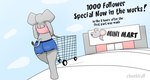 anthro big_butt big_ears blue_bottomwear blue_clothing blue_shorts bottomwear building butt clothed clothing cloud female grey_body huge_butt pink_clothing pink_topwear rear_view shopping_cart shorts sky solo tail tail_tuft text thick_thighs topwear tuft wide_hips chunkiroll_(artist) loona_(chunkiroll) elephant elephantid mammal proboscidean english_text hi_res