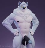 abs anthro areola balls barazoku biceps big_balls big_muscles big_penis blinking bouncing_balls bouncing_penis claws deltoids erection eyebrows eyes_closed fluffy fur genitals gesture glans grey_background hair hand_gesture hands_on_hips humanoid_genitalia humanoid_penis looking_at_viewer male manly muscular muscular_anthro muscular_male navel nipples nude obliques pecs penis praise pubes saggy_balls simple_background smile solo standing teeth thick_penis thumbs_up tuft urethra vein connivingrat cirrus_(akaijudog) canid canine canis domestic_dog mammal nordic_sled_dog samoyed spitz 2025 3d_(artwork) 3d_animation animated artist_name digital_media_(artwork) high_framerate no_sound reaction_image short_playtime webm