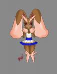 anthro biped blush bottomwear bulge cheerleader clothed clothing crossdressing femboy front_view looking_at_viewer male skirt solo standing underwear meirune nintendo pokemon mocha generation_4_pokemon lagomorph lopunny mammal pokemon_(species) shiny_pokemon absurd_res hi_res