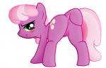 anus blush butt cheerilee_(mlp) cupcakesponyazz cutie_mark earth_pony equid equine female friendship_is_magic fur genitals green_eyes hair hasbro horse mammal multicolored_hair my_little_pony pink_body pink_fur pink_hair pony presenting pussy simple_background solo two_tone_hair