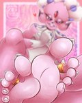 4:5 5_toes anthro blurred_background claws countershade_feet countershading depth_of_field digit_ring digital_media_(artwork) fan_character feathers feet foot_focus fur generation_4_pokemon heart_symbol hi_res humanoid_feet jewelry kadahat kerolink male nintendo nude paws pensive pink_body pink_fur plantigrade pokemon pokemon_(species) presenting purple_eyes ring soles solo toe_ring toes two_tone_feet two_tone_paws weavile