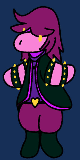 anthro belt boots bottomwear bracelet clothed clothing dancing dot_eyes female footwear fully_clothed hair heart_symbol jacket jewelry pants pink_body pink_hair shirt shoes simple_eyes solo spiked_bracelet spikes tomboy topwear stinkvali deltarune undertale_(series) susie_(deltarune) dinosaur prehistoric_species reptile scalie animated