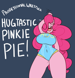 anthro anthrofied clothed clothing curvy_figure female solo text thick_thighs voluptuous wide_hips somescrub friendship_is_magic hasbro my_little_pony hugtastic_pinkie_pie pinkie_pie_(mlp) earth_pony equid equine horse mammal pony 2015 digital_media_(artwork) english_text hi_res