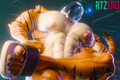 abs anthro armor big_feet big_muscles big_pecs claws clothing crossed_legs feet footwear hands_on_hips headgear helmet low-angle_view male muscular muscular_male nipples nude_male pecs sandals shoes solo space_helmet stripes toe_claws rtzero halo_(series) microsoft xbox_game_studios clayton_(rtzero) bengal_tiger felid mammal pantherine tiger 3:2 3d_(artwork) digital_media_(artwork) hi_res