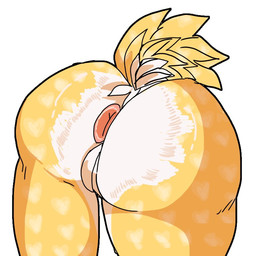 anthro anus big_anus big_butt bubble_butt butt butt_focus female heart_spots raised_tail solo tail puppydeer lucy_bambietta canid canine deer mammal puppydeer(species) 1:1