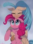 blue_eyes blue_hair blush duo eyelashes eyes_closed feathered_wings feathers female feral hair hooves hug pink_hair smile wings verawitch european_mythology friendship_is_magic greek_mythology hasbro my_little_pony my_little_pony:_the_movie_(2017) mythology pinkie_pie_(mlp) princess_skystar_(mlp) avian earth_pony equid equine hippogriff horse mammal mythological_avian mythological_creature pony 2017