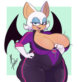 anthro armwear bat_wings belly big_breasts biped blue_eyes blush bodysuit breasts cleavage clothed clothing curvy_figure dark_body elbow_gloves eyelashes female gloves green_background hand_on_hip handwear huge_breasts huge_hips looking_at_viewer membrane_(anatomy) membranous_wings narrowed_eyes one_fang open_mouth open_smile overweight overweight_anthro overweight_female seductive short_tail simple_background skinsuit slightly_chubby slightly_chubby_anthro slightly_chubby_female smile solo standing tail thick_thighs three-quarter_view tight_clothing unzipped unzipped_bodysuit unzipping voluptuous wide_hips wings zipper pink_poison67 sega sonic_the_hedgehog_(series) rouge_the_bat bat mammal 2022 absurd_res digital_drawing_(artwork) digital_media_(artwork) hi_res portrait signature three-quarter_portrait