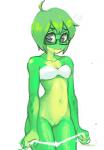 amphibian bikini bottomless breasts colo eyewear female frog glasses green_hair green_skin grey_eyes hair panty_pull pussy swimsuit undressing
Rating: Explicit
Score: 15
User: Juni221
Date: September 18, 2013