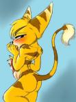 5_fingers arched_back back blonde_hair blush brown_nose butt claws erection fur girly hair half-closed_eyes ktsukami31 lombax looking_at_viewer looking_back male markings nude penis plain_background ratchet ratchet_and_clank sheath solo standing stripes tail_tuft tongue tongue_out tuft yellow_fur
Rating: Explicit
Score: 2
User: IDKMyBFFJill
Date: January 15, 2014
