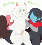 anthro armpit_fetish armpit_lick armpit_play blush bodily_fluids bullying dialogue group horn licking shaking submissive text tickle_fetish tickle_torture tickling tickling_armpits tongue tongue_out trembling trio white_body kinkykong deltarune undertale_(series) kris_(deltarune) ralsei susie_(deltarune) bovid caprine goat human mammal animated english_text short_playtime