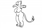 anthro big_breasts breasts female genitals pussy simple_background slightly_chubby solo white_background slinkoboy lian_(species) 3:2 monochrome