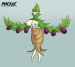 areola big_breasts big_butt blush breasts butt eyes_closed female food fruit grey_background leaf leaf_arms leaf_hair long_arms nipples olive_(fruit) plant plant_hair pseudo_hair simple_background small_waist solo white_body white_skin anekoe nintendo pokemon arboliva elemental_creature elemental_humanoid flora_fauna food_creature generation_9_pokemon humanoid plant_humanoid pokemon_(species) artist_name hi_res