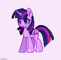 female feral hooves horn idle_animation looking_offscreen simple_background smile solo wings scarffist friendship_is_magic hasbro my_little_pony mythology twilight_sparkle_(mlp) equid equine mammal mythological_creature mythological_equine winged_unicorn animated digital_media_(artwork) pixel_(artwork)