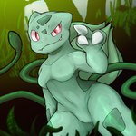 anthro grass male plant smile smiling_at_viewer smirk smirking_at_viewer solo thick_thighs vine_tentacles vines ddzi_(zini) nintendo pokemon bulbasaur generation_1_pokemon pokemon_(species) 1:1 absurd_res hi_res