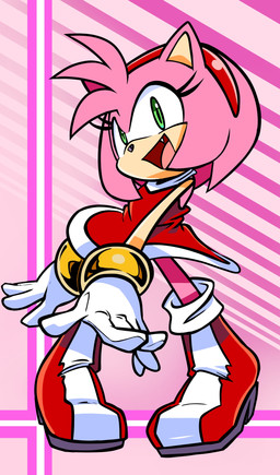 adolescent anthro bonnet bracelet clothed clothing dress fangs female footwear gloves handwear headgear headwear jewelry looking_at_viewer open_mouth pink_body pose shoes smile solo standing teeth young randomguy999 sega sonic_the_hedgehog_(series) amy_rose eulipotyphlan hedgehog mammal hi_res