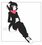 anthro biped blush butt clothed clothing female footwear heart_eyes heart_symbol legwear looking_at_viewer panties scarf shoes sitting solo thigh_highs underwear suelix mercy_(suelix) felid mammal absurd_res digital_media_(artwork) hi_res male_(lore)