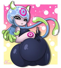 big_butt black_eyes black_sclera butt butt_focus cellphone electronics female hand_on_leg hand_on_thigh huge_butt humanoid_pointy_ears looking_at_viewer looking_back looking_back_at_viewer phone pink_body pink_skin pointy_ears pseudo_hair short_stack solo tentacle_hair tentacles text thick_thighs glubtastic bandai_namco digimon animal_humanoid cnidarian cnidarian_humanoid digimon_(species) humanoid jellyfish_humanoid jellymon marine marine_humanoid medusozoan medusozoan_humanoid 2025 hi_res signature