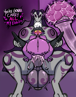 abdominal_bulge animal_genitalia animal_penis anthro anthro_penetrating anthro_penetrating_humanoid areola balls big_areola big_balls big_breasts big_penis blush bodily_fluids breasts cervical_penetration cervix cum cum_ballooning cum_in_uterus cum_inflation cum_inside dialogue duo egg egg_in_uterus egg_inflation egg_insertion equine_genitalia equine_penis excessive_cum excessive_genital_fluids female female_humanoid female_penetrated full_nelson fungus genital_fluids genitals gynomorph gynomorph/female gynomorph_anthro gynomorph_penetrating gynomorph_penetrating_female horn huge_balls huge_breasts huge_penis humanoid_on_anthro humanoid_penetrated inflation internal internal_vaginal intersex intersex/female intersex_anthro intersex_penetrating intersex_penetrating_female larger_anthro larger_gynomorph larger_intersex mushroom nipples nude nude_anthro nude_female nude_gynomorph nude_humanoid penetration penis sex size_difference smaller_female smaller_humanoid smaller_penetrated text thick_thighs uterus commanderthings mythology melani_(bigjinfinity) dragon elemental_creature elemental_humanoid fungi_fauna fungi_humanoid humanoid mushroom_humanoid mythological_creature mythological_scalie scalie absurd_res english_text hi_res