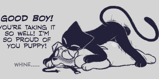 anal anthro athletic athletic_anthro athletic_male balls belt_in_mouth biting_down_on_something black_body blush butt clenched_teeth dialogue duo eyes_closed genitals long_tail looking_up male male/male mouthless nude on_ground open_mouth paws sex skinny tail teeth text zlut385 canid canine canis domestic_cat domestic_dog felid feline felis mammal digital_drawing_(artwork) digital_media_(artwork) english_text