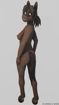 anthro blue_eyes breasts brown_body brown_hair brown_nipples female hair hand_on_leg hand_on_thigh hooves looking_at_viewer nipples nude ponytail simple_background smile solo unguligrade r_anon_4 equid equine horse mammal 2022 3d_(artwork) 4k 9:16 absurd_res digital_media_(artwork) hi_res source_filmmaker_(artwork) watermark