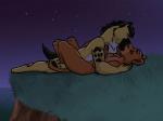 anthro anthrofied black_hair black_nose breasts detailed_background duo eyes_closed female from_front_position hair kissing lying male male/female missionary_position night nude on_back romantic romantic_ambiance romantic_couple sex side_view sky spread_legs spreading star starry_sky tasteful tattoo anniehyena_(artist) disney the_lion_king jumbe vitani_(the_lion_king) felid hyena lion mammal pantherine spotted_hyena 4:3