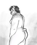 anthro butt hair looking_at_viewer male nude short_tail slightly_chubby solo standing tail amarox bear mammal digital_drawing_(artwork) digital_media_(artwork) hi_res sketch