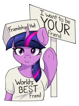 clothing female feral gesture hat headgear headwear hooves looking_at_viewer paper_hat shirt sign solo topwear underhoof uniform waving waving_at_viewer czu friendship_is_magic hasbro my_little_pony twilight_sparkle_(mlp) absurd_res hi_res