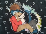 anthro blotches brown_hair clothed clothing duo eyes_closed female hair heart_symbol hoodie hug love lying male male/female romantic romantic_ambiance romantic_couple smile stripes topwear xlieh mac_thomson fish marine shark 2016 4:3