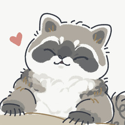 black_nose chibi eyes_closed feral grey_body heart_symbol simple_background solo white_body yencatx mammal procyonid raccoon 1:1 2022