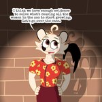 anthro breasts brick_wall dialogue female shadow solo speech_bubble spotlight text wall_(structure) winter_pelt spimspam22 sherlock_yack hermione mammal mustelid musteline stoat true_musteline weasel 1:1 english_text hi_res