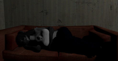 anthro female sleeping tired evil_kipty alberarts_(modeler) kate_(evil_kipty) hyena hyenid_(species) mammal 3d_(artwork) digital_media_(artwork)