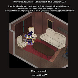 animated_webp anthro chair clothing coffee_table exclamation_point eyewear female furniture glasses hat haunted_house headgear headwear holidays rug sofa solo table text umbrella wearing_glasses witch_costume witch_hat corruptedcryptid halloween nintendo pokemon penny_(corruptedcryptid) generation_4_pokemon lopunny pokemon_(species) 1:1 animated english_text hi_res trans_(lore) trans_woman_(lore)