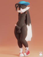 anthro balls becoming_erect big_ears black_body black_fur clothing erection femboy flaccid footwear foreskin fur genitals hat headgear headwear humanoid_genitalia humanoid_penis male nude penis shoes solo standing white_body white_fur young patcheeks bandai_namco klonoa_(series) klonoa domestic_cat felid feline felis hybrid mammal 2022 3d_(artwork) animated digital_media_(artwork) loop no_sound short_playtime watermark webm