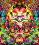 abstract_art abstract_background feathered_wings feathers female gore heart_(organ) organs smile solo wings manglo humanoid winged_humanoid 2006 2008 colorful_theme