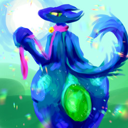 anthro anus bell big_butt bodily_fluids butt collar food food_fetish food_play fruit hyper leash looking_back male melon plant rear_view sky solo sun sweat sweatdrop watermelon curious_boi 1:1