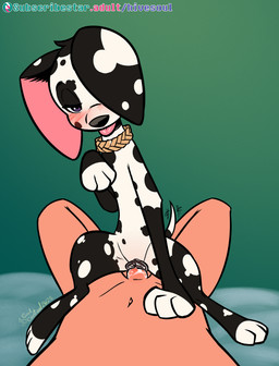 animal_genitalia animal_vulva bestiality bodily_fluids canine_genitalia canine_vulva cowgirl_position duo erection female female_feral female_penetrated feral feral_penetrated first_person_view from_front_position genital_fluids genitals human_on_feral human_penetrating human_penetrating_feral human_pov humanoid_genitalia humanoid_penis interspecies male male/female male_human male_on_feral male_penetrating male_penetrating_female male_pov on_bottom on_top penetration penile penile_penetration penis sex vaginal vaginal_fluids vaginal_penetration vulva soulcentinel 101_dalmatian_street 101_dalmatians disney dixxy_(violetechoes) fan_character canid canine canis dalmatian domestic_dog human mammal 2025 hi_res