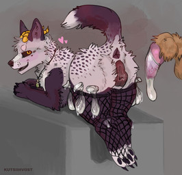 anatomically_correct anatomically_correct_genitalia anatomically_correct_penis andromorph animal_genitalia animal_penis animal_vulva anthro anus bodily_fluids canine_genitalia canine_penis canine_vulva cum cum_in_vagina cum_inside duo female female_anthro feral genital_fluids genitals horn intersex looking_at_viewer looking_back mismatched_genitalia mismatched_vulva pawpads penis seductive upside_down_vulva vulva kutsiihvost lykio canid canine canis fox hybrid mammal succubus wolf hi_res