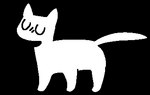 ambiguous_gender feral solo u_u eddieboyy domestic_cat felid feline felis mammal alpha_channel black_and_white low_res monochrome