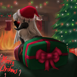 ass_in_a_box big_butt bodily_fluids butt christmas_clothing christmas_headwear christmas_tree clothing female glowing glowing_markings hair hat headgear headwear holidays horn legwear looking_at_viewer looking_back male male/female markings on_lap plant red_eyes santa_hat shadow_face short_stack sitting sitting_on_lap solo stockings sweat tail thick_thighs tree white_hair darkafterdark christmas mythology aft animal_humanoid dragon dragon_humanoid humanoid mythological_creature mythological_scalie scalie hi_res