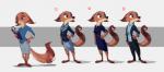 3_toes anthro barefoot biped blue_eyes clothed clothing feet female hand_on_hip plantigrade simple_background solo standing toes ruffu megan_fawkes canid canine fox mammal red_fox true_fox digital_media_(artwork) hi_res