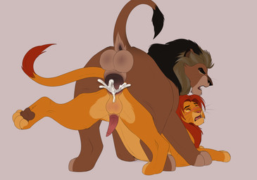 anal animal_genitalia animal_penis anus balls big_balls big_penis blush bodily_fluids cum cum_drip cum_in_ass cum_inside doggystyle dominant dominant_male dripping duo erection feline_genitalia feline_penis feral feral_penetrated feral_penetrating from_behind_position genital_fluids genitals grimace looking_back looking_up male male/male messy nuzzling open_mouth penetration penile_spines penis raised_tail sex simple_background submissive submissive_male tail tail_anus tongue conditional_dnp lynxbrush disney mufasa:_the_lion_king the_lion_king obasi_(mufasa:_the_lion_king) simba_(the_lion_king) felid feline lion mammal pantherine digital_media_(artwork) hi_res