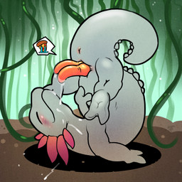 2_penises ambiguous_gender animal_genitalia animal_penis anus bodily_fluids crying cum duo food fully_inside genital_fluids genital_slit genitals hemipenes male male/ambiguous masturbation multi_genitalia multi_penis oral_vore penis pizza saliva size_difference sweat tears vore argon_vile rain_world videocult amphibian lizard_(rain_world) reptile salamander salamander_(rain_world) scalie 1:1 absurd_res hi_res
