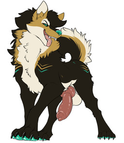 animal_genitalia animal_penis balls canine_genitalia canine_penis erection feral genitals male penis solo tongue tongue_out conditional_dnp psy101 bahn_(slapstick70) canid canine canis mammal wolf absurd_res hi_res