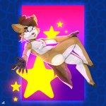 anthro fur glowing glowing_eyes hair looking_at_viewer male pattern_background pawpads paws pose posed simple_background solo star tail tongue tongue_out water soyk3nun scott_(corgipudding) canid canine canis domestic_dog herding_dog mammal pastoral_dog welsh_corgi 1:1 absurd_res hi_res