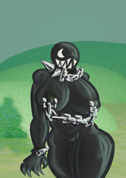 big_breasts breasts chain chain_leash chain_necklace collar female genitals jewelry leash necklace nipple_chain nipple_piercing nipple_ring nipples piercing ring_piercing solo spiked_collar spikes vulva not_for_bread mario_and_luigi_(series) mario_bros nintendo gigi_(thecoatl034) chain_chomp humanoid absurd_res hi_res